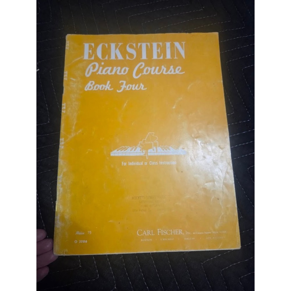 Maxwell Eckstein Piano Course Book Four Carl Fischer Sheet Music Instruction